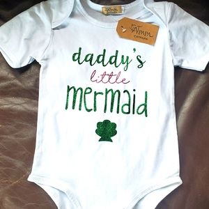 Daddy's little mermaid onesie